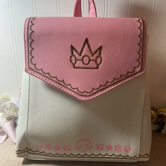 Danielle Nicole Super Mario Princess Peach backpack - Picture 1 of 9